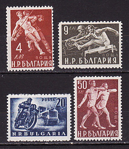 Болгария, 1949, Спорт, Мотоцикл, 4 марки